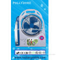 Rechargeable Table Fan AC DC Adjustable Fan with LED Light and Solar Panel Made in China XTC-1218